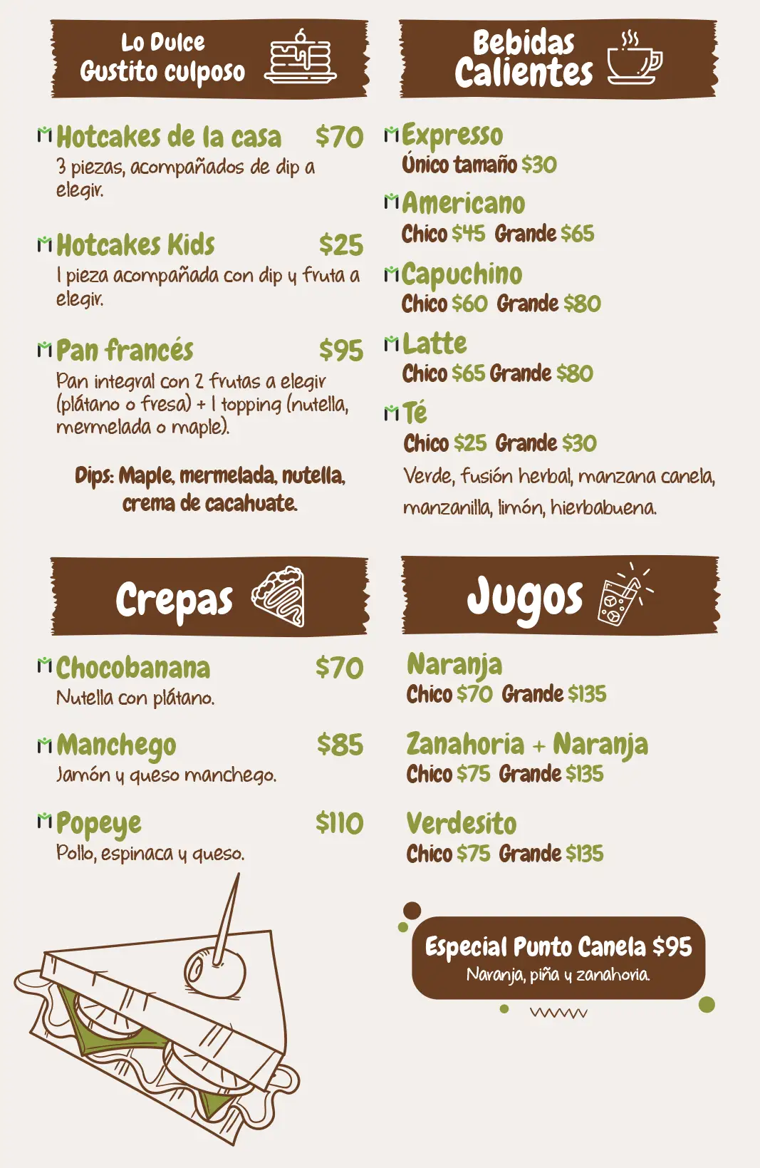 Menú Punto Canela